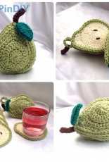 Hooked on Patterns - Ling Ryan - Sliced Pear Coaster Set