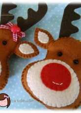 Giuliana Handmade-Felting Reindeer-Free Pattern/Portuguese