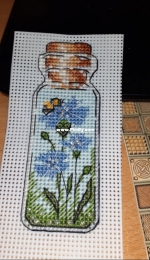 Cornflowers bottle