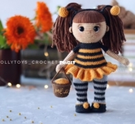 Polly Toys Crochet - Dasha Lobacheva - Doll Bee Marta
