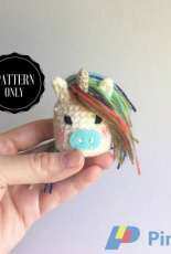 Kelly Pratt Fiber Arts- amigurumi unicorn toy