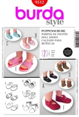 Burda Style 9512 Doll Shoes - Free
