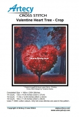 Artecy Cross Stitch - Valentine Heart Tree - Crop