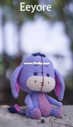 Amigurumi by Orange - Orange Amigurumi - Namsom Pan - Saovalux Asaman - Eeyore - Ló / Bisonho - Portuguese - Translated
