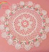 Maggie's Crochet-K155-Rosebud Star Doily-English