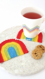 Stitch by Fay - Fay Lyth - Rainbow Coaster - Free