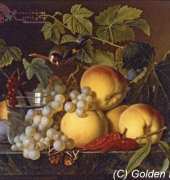 Golden Kite GK 2153 - Still life of Peaches, Grapes, Plums