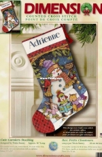 Dimensions 8751 Cute Carolers Stocking