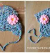 My Hobby is Crochet - Kinga Erdem - Shells Baby Hat with Ear Flaps - Free