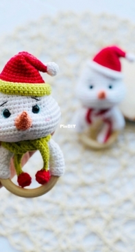 Zayka mi amigurumi - Miranda Aivazyan - Snowman rattle - Russian
