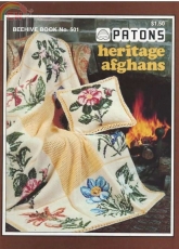 Patons-Heritage Afghans-Beehive Book N°501-1977
