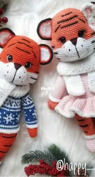 Happy Toys NN - Anastasia Zaitseva - Tiger Cubs Marty and Martha - Russian