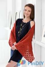 Red HeartLW3812-Diamond Wrap / Schultertuch by Alice Tang-English,German-Free