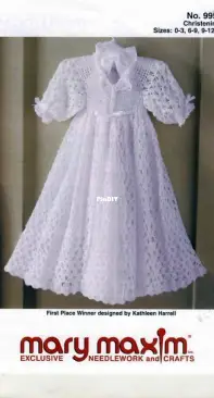 Mary Maxim - Kathleen Harrell - 99561-2N - Christening Gown