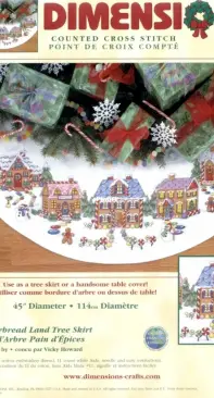 Dimensions 8670 - Gingerbread Land Tree Skirt XSD