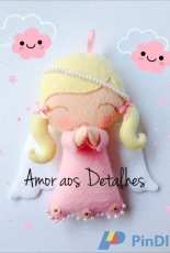 Amor aos Detalhes - Anjinha / Angel Felt Pattern - Portuguese - Free