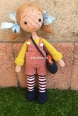 Nerea Design - Andrea Neumann - Olga doll with bag - Hungarian