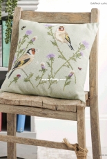 Woodland Charm - Goldfinch Cushion by Jenny Barton from Cross Stitch Gold 163 XSD