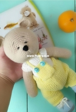 MamaIra Toy and Pattern - Irina Kravcova - Bear in the yellow trousers crochet pattern