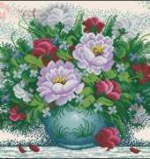 DMC BHB-002 - Purple and Red Peonies