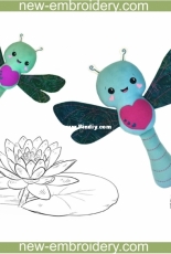Dolls and Daydreams - In the Hoop Machine Embroidery Dragonfly