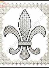 Blackwork Journey-Fleur de Lis by Elisabeth Almond