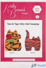 Tara & Tiger Kitty Wall Hangings by Kathy Barwick-Plastic Canvas