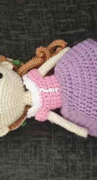 Green frog crochet - Repunzel