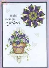 Violets and Blackcurrant Tea bags Card