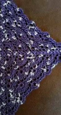 Scarf (Purple, silver)