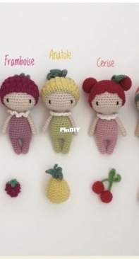 Lulu Compotine - The Tutti Frutti Clique - To Crochet Five Little Fruity Dolls