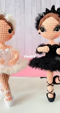 Que Se Teje Amigurumis - Melisa Valdes - Swan Lake: Odette and Odile - El lago de los cisnes: Odette y Odile - Spanish