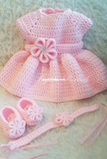 Baby dress, shoes and headband for 6 months girl