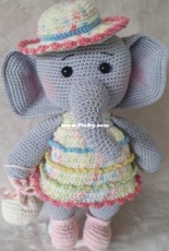 Jenny dolls Crochet - Adrienne Verstraten - Madam Frederiek elephant