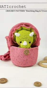 Hatching Triceratops amigurumi pattern 