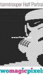 Two magic pixels - Stormtrooper Half Portrait