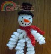 Craft Elf - Curly Snowman Ornament