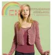 Caron - Lacy Cropped Cardigan by Heidi Stepp