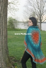 Bonita Patterns - Lianka Azulay - Embossed Crochet Circular Poncho