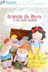 Boutique D'Caroline-Snow White and the Seven Dwarfs-Felting-Portuguese