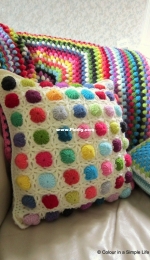 P.S. I crochet - Cobblestone Square Pillow- English