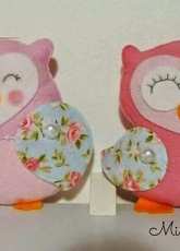 Mimos da Laura-Felting Owls-Free Pattern/Portuguese