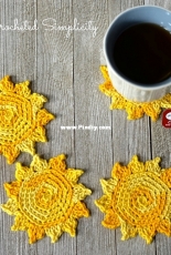 A crocheted simplicity - Jennifer Pionk - The Suns Out - Drink Coasters - Free