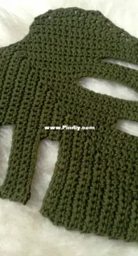 Crochet monstera leaf ( video )
