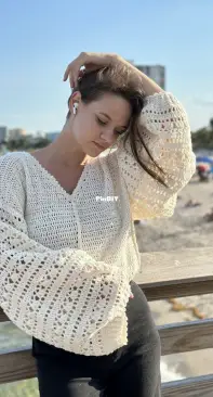 Tania Skalozub - White Lace Sweater