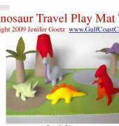 Gulf Coast Cottage-Dinosaur Travel Play Mat Tote