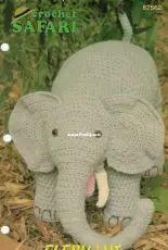 Annies Attic - Barbara Anderson - 87S62 Crochet Safari - Elephant