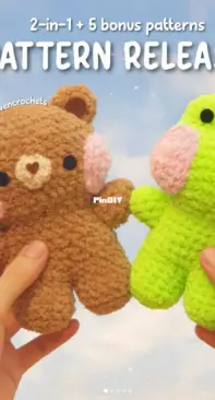 Kelven Crochets - Frog and  Bear