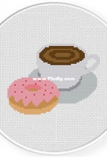 Daily Cross Stitch - Coffee and Donut