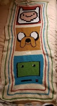 Adventure Time blanket I made for my bff